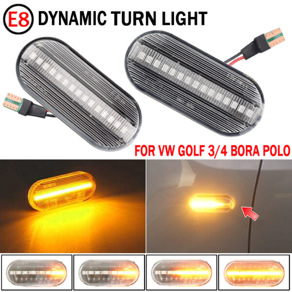 Led Dynamic Side Marker Turn Signal Light Sequential Blinker Light For VW Golf 3 4 MK3 MK4 Passat 3BG Polo 6N 9N Bora Vento