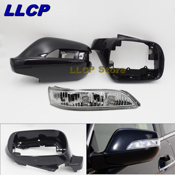 for HONDA ACCORD CP1 CP2 CP3 2008-2013 Car Door Wing Mirror Frame Shell Cap Outer Rearview Mirror Cover Side Mirror Signal Lamp