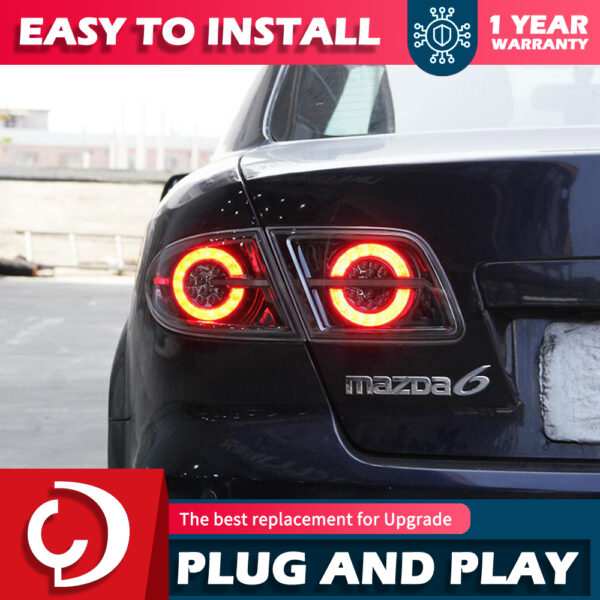 Car Styling Rear Lamp for Mazda 6 Tail Lamp 2004-2012 Mazda6 LED Tail Light DRL Dynamic Signal Taillights Auto Accessories