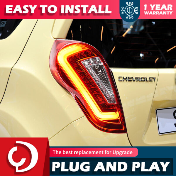 Car Styling for Chevrolet Spark Tail Lights 2012-2017 New Spark LED Tail Lamp DRL Signal Brake Reverse auto Accessories