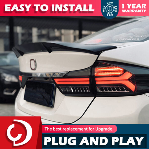 Car Styling for Honda City Tail Light 2014-2019 City LED Tail Lamp LED DRL Dynamic Signal Brake Reverse auto Accessories