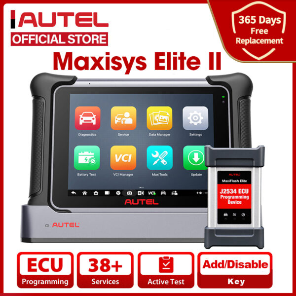 Maxisys Elite II Car Diagnostic Scanner OE-Level Elite 2 Diagnostic Scan Tool J2534 ECU Programming Upgraded of MS908P