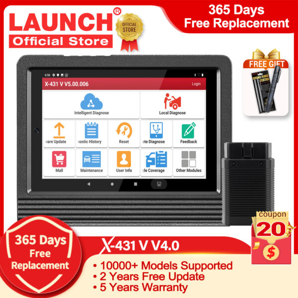 X431 V V4.0 OBD2 Diagnostic Scanner Automotive OBD OBDII Code Reader Scan Tool Full System ECU Coding Active Test For Car