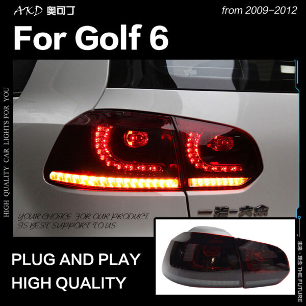 Car Styling for VW Golf 6 Tail Lights 2009-2012 Golf6 R20 LED Tail Lamp LED DRL Dynami Signal Brake Reverse auto Accessories