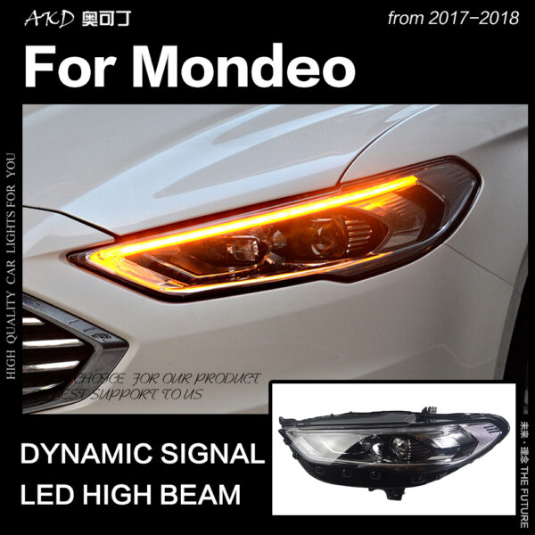Car Styling for Ford Fusion Headlights 2017-2020 Mondeo LED Headlight Dynamic Signal Animation DRL Bi Xenon Auto Accessories