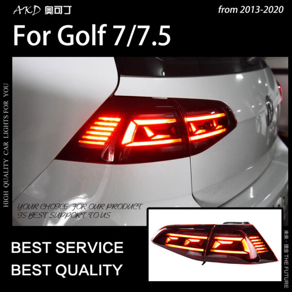 Car Styling Tail Lamp for Golf 7 Tail Lights 2013-2020 Golf 7.5 LED Tail Light Golf MK7 Rear Stop DRL brake auto Accessories