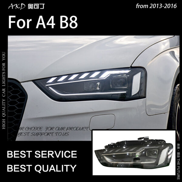 Car Styling Head Lamp for A4 Headlights 2013-2016 A4 LED Headlight RS4 DRL B9 Design Angel Eye Projector Lens Beam Accessories