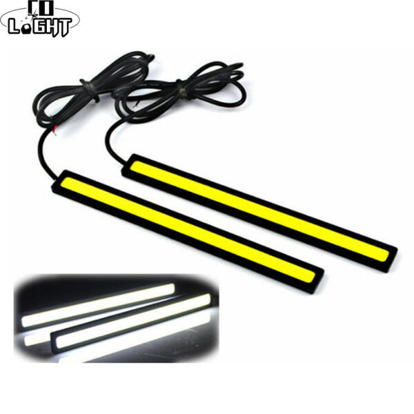 2PCS 17CM COB DRL LED Daytime Running Light Auto Lamp External Lights For Universal Car Waterproof Light Bars Fog Lamp