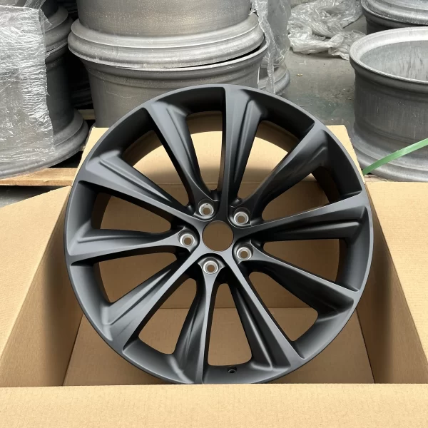 21X8.5 Front & 21x9 Rear Matte Black Custom Forged Wheels for Tesla