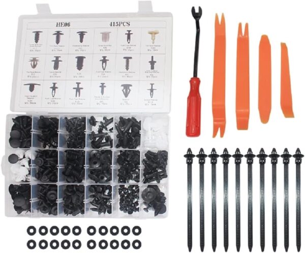 415pcs / Set 18 Size Universal Car Trim Clip Pin Push Retainer Panel Bumper Fastener Fender Kit HE06