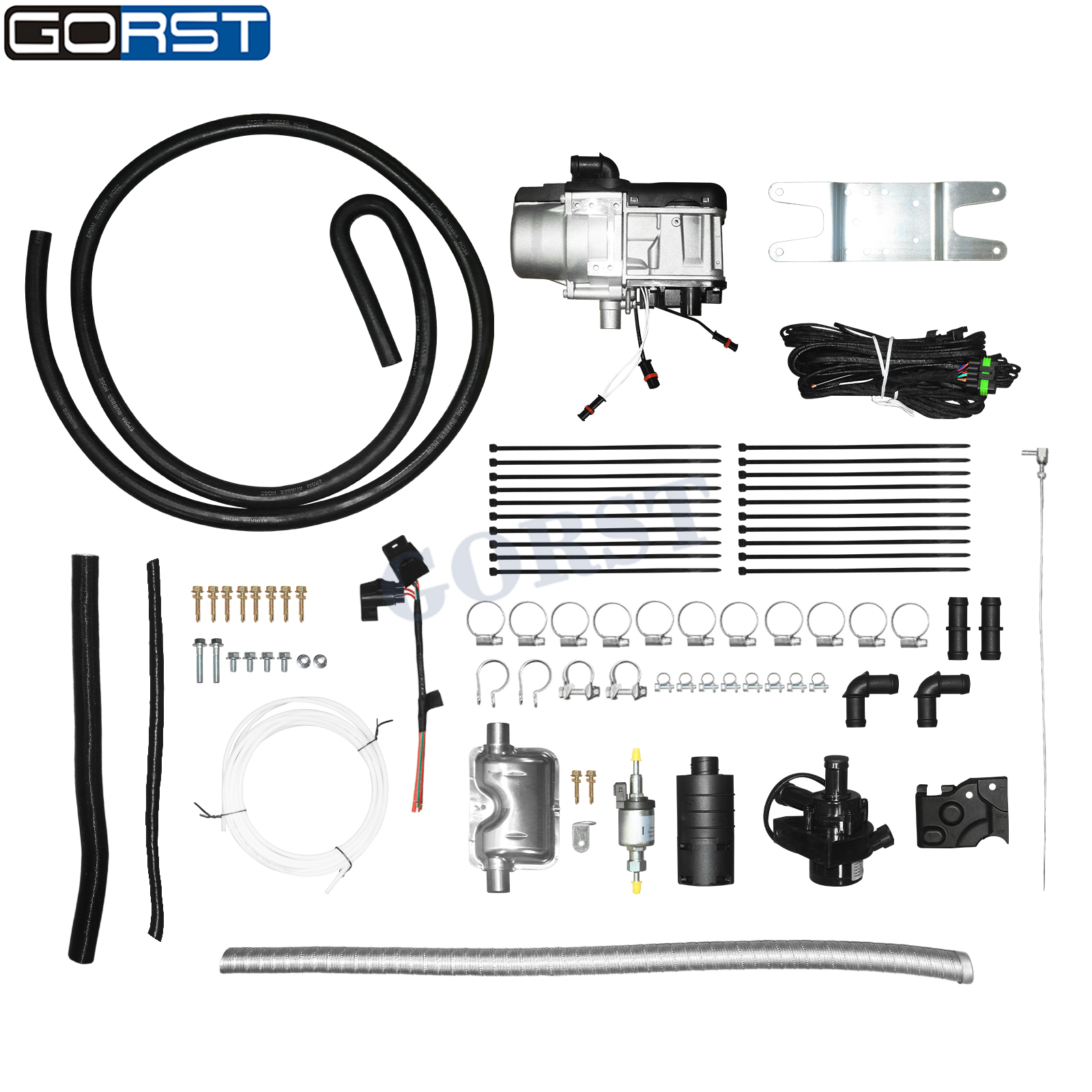 12V/24V 5KW Diesel Water Parking Heater Liquid Car Heater Engine Preheater for for Car, SUV, Pickup, Truck, Van, RV, Camper, Motorhome, Bus, Yacht, Engineering Vehicle Winter Snow Heating